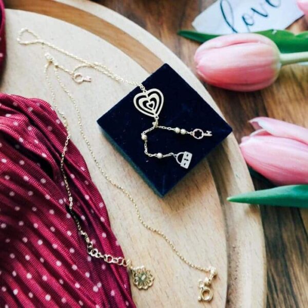 Colier colectia Fairyland – Eternal love – Argint 925 placat cu Aur Galben si Roz 18K