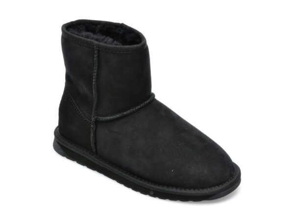 Ghete EMU negre, W10003, din piele intoarsa