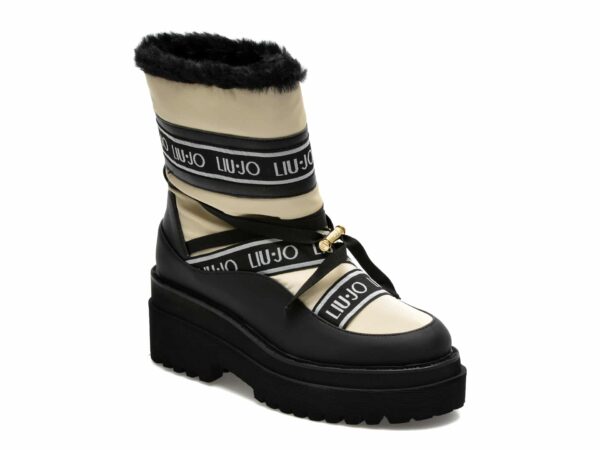 Ghete LIU JO bej, PURPLE3, din piele ecologica