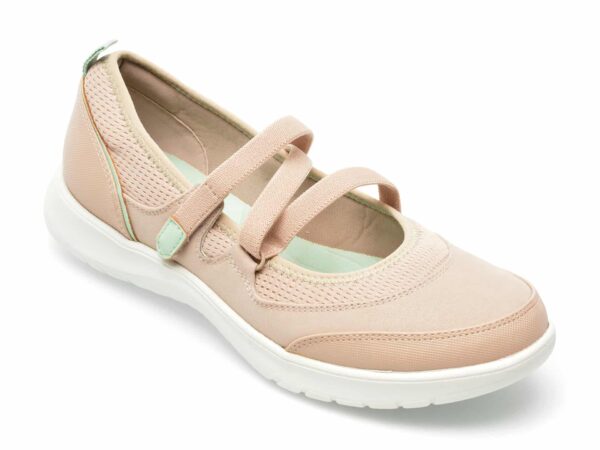 Pantofi CLARKS nude, ADELLA SAIL 0912, din material textil