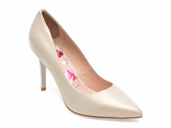 Pantofi EPICA aurii, 4F15040, din piele naturala