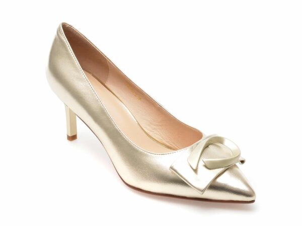 Pantofi EPICA aurii, WU20017, din piele naturala