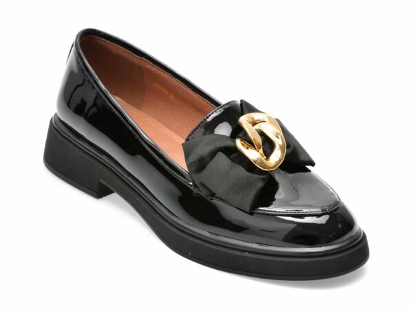 Pantofi EPICA negri, 07G7004, din piele naturala lacuita