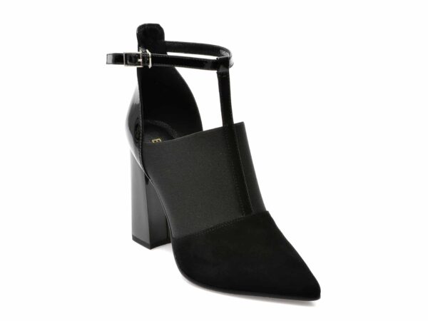 Pantofi EPICA negri, 1865316, din material textil si piele intoarsa