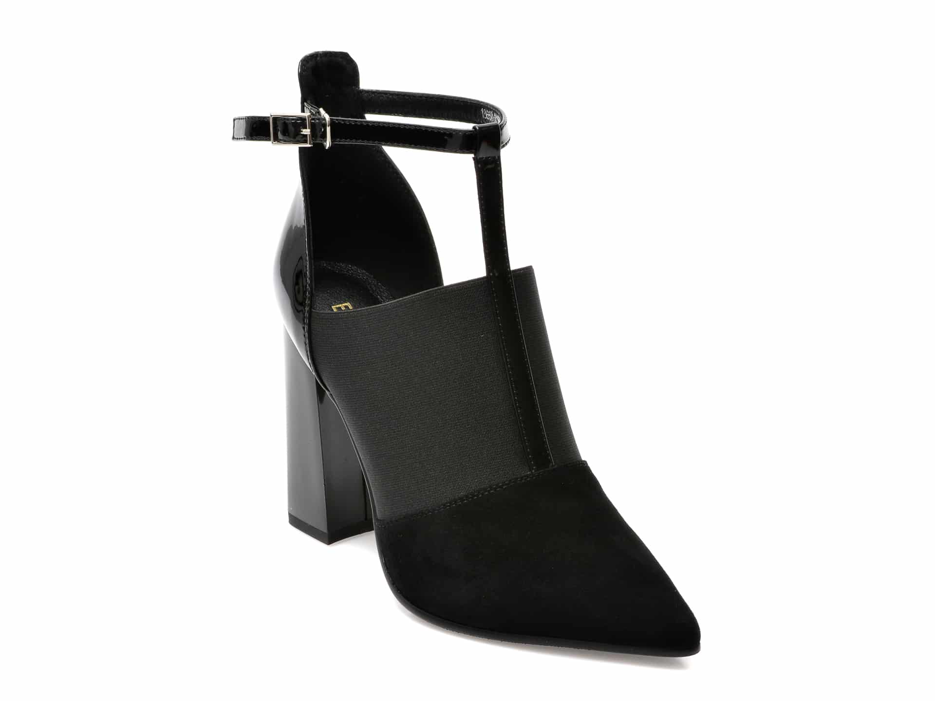 Pantofi EPICA negri, 1865316, din material textil si piele intoarsa