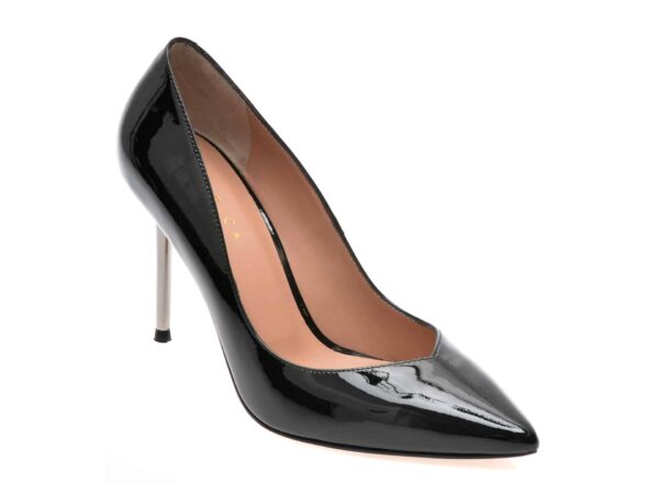 Pantofi EPICA negri, 21158, din piele naturala lacuita