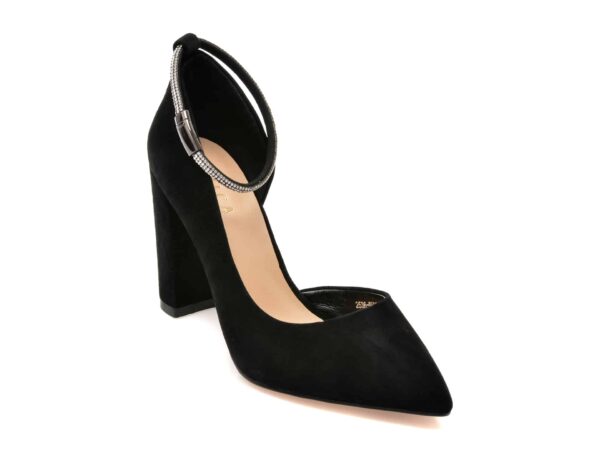 Pantofi EPICA negri, 2536, din piele intoarsa