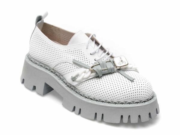 Pantofi GRYXX albi, 208114, din piele naturala
