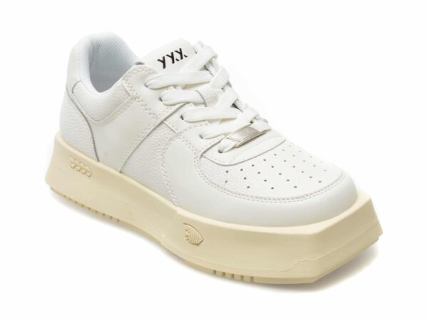 Pantofi GRYXX albi, 8205, din piele naturala