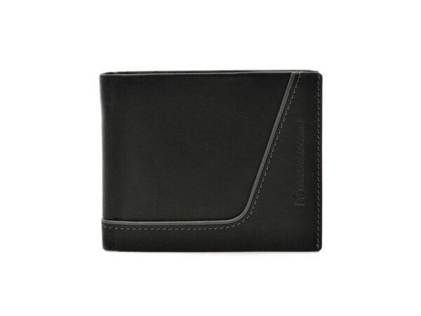 Portofel CONTEMPORARY COVERI negru, CWD1, din piele naturala