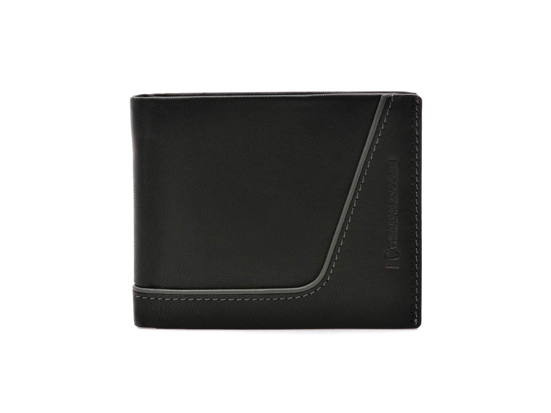 Portofel CONTEMPORARY COVERI negru, CWD1, din piele naturala