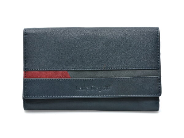 Portofel LAURA BIAGIOTTI bleumarin, 76130, din piele naturala
