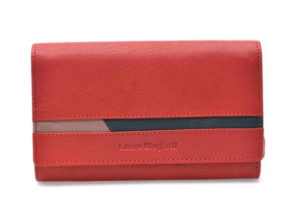 Portofel LAURA BIAGIOTTI rosu, 76130, din piele naturala