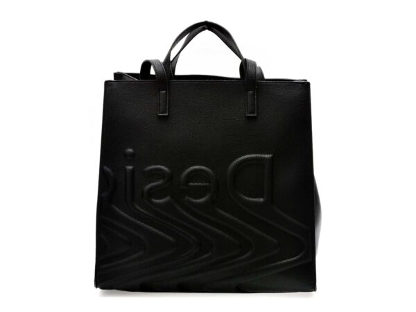 Poseta DESIGUAL neagra, WAXP32, din piele ecologica