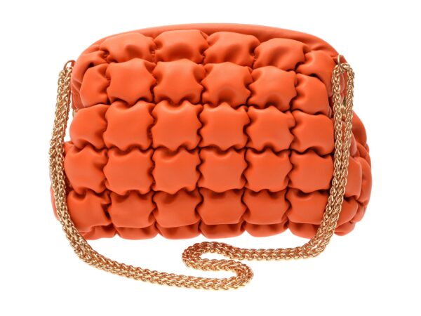 Poseta plic RAMAZAN portocalie, RY874, din piele ecologica