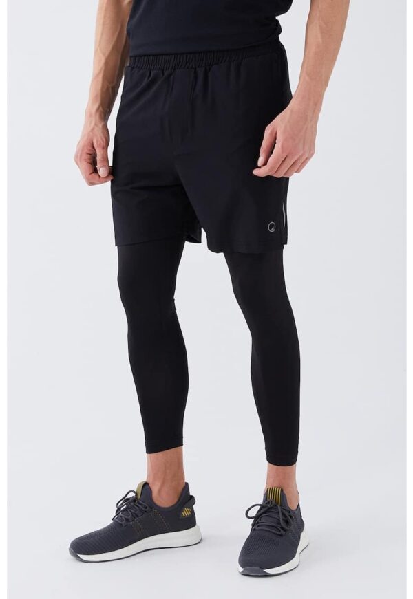 Pantaloni cu model 2 in 1 pentru fitness