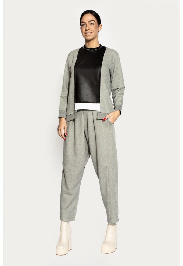 Pantaloni relaxed fit din amestec de lana