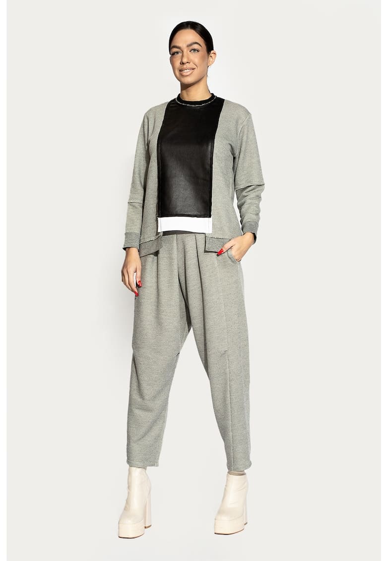 Pantaloni relaxed fit din amestec de lana