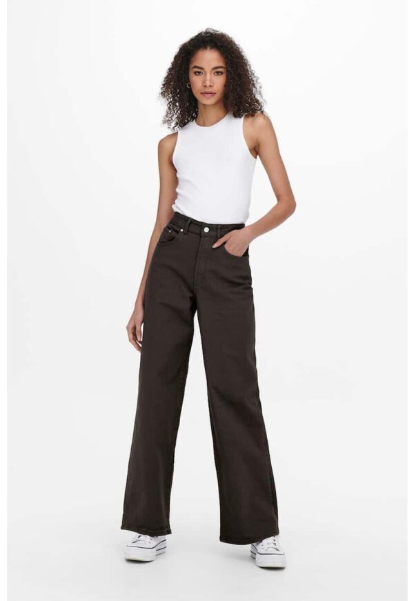 Pantaloni ampli cu talie inalta