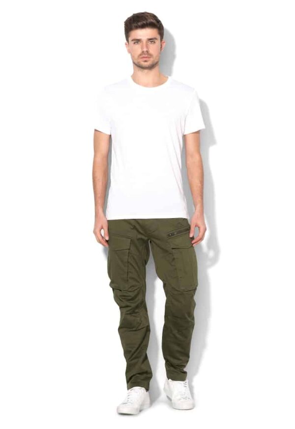Pantaloni cargo cu mansete cu snur si buzunare Rovic
