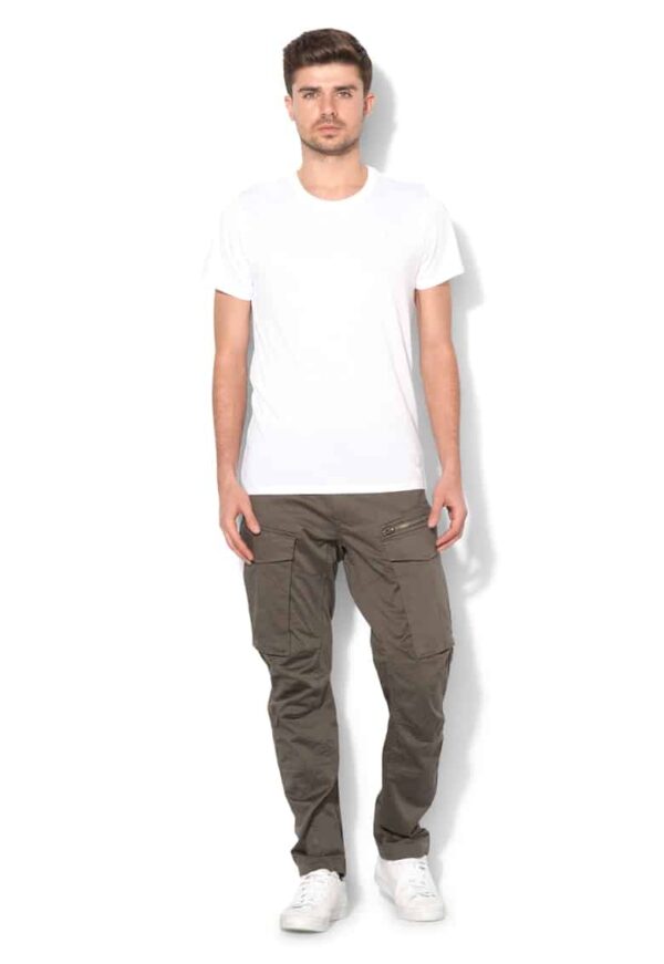 Pantaloni cargo cu mansete cu snur si buzunare Rovic