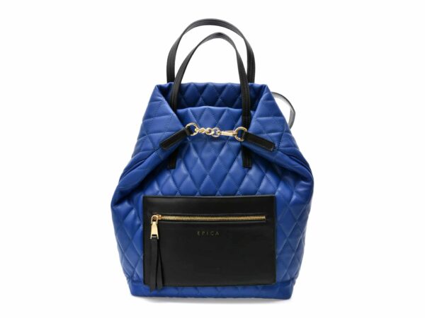 Rucsac EPICA albastru, ELENA, din piele naturala