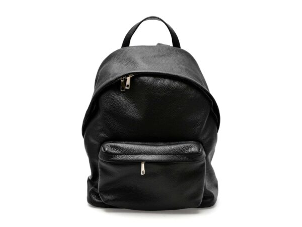 Rucsac MARIO FERRETTI negru, BB72, din piele naturala