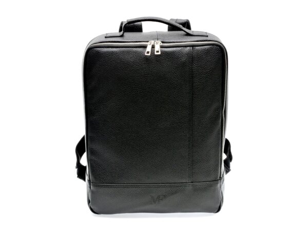 Rucsac MARIO FERRETTI negru, BB79, din piele naturala