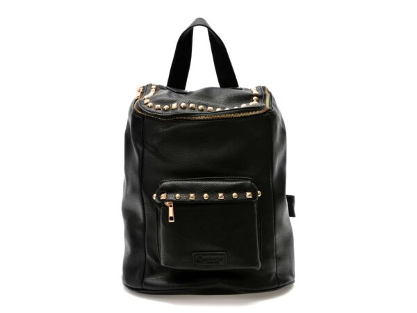 Rucsac RIEKER negru, Q0521, din piele ecologica