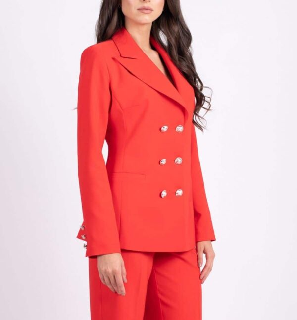 Sacou elegant corai cambrat