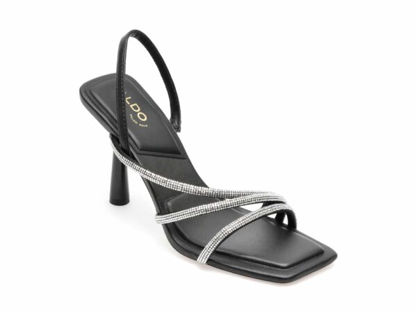 Sandale ALDO negre, ASTORIA001, din piele ecologica si material textil