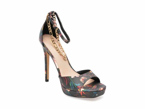 Sandale ALDO negre, PRISILLA640, din piele ecologica