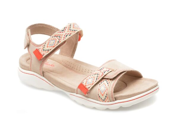 Sandale CLARKS gri, AMANDA SPRINT B2-I, din piele intoarsa