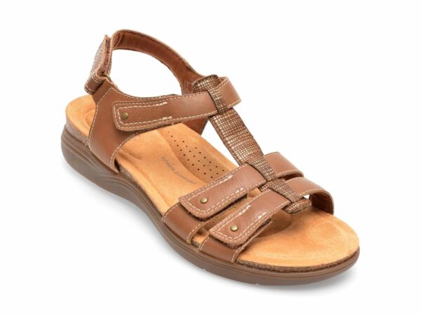 Sandale CLARKS maro, APRIL COVE 0912, din piele naturala