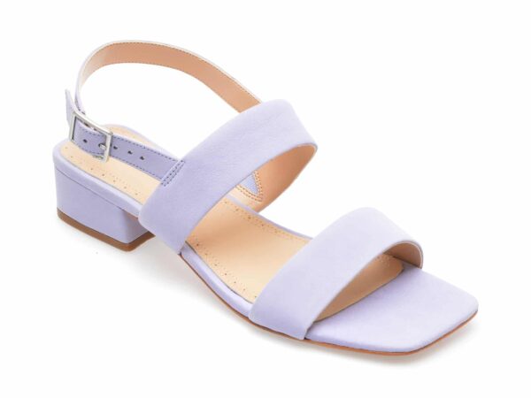 Sandale CLARKS mov, SEREN25 STRAP 0912, din nabuc