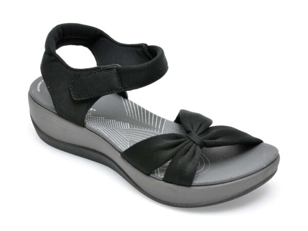 Sandale CLARKS negre, ARLA SHORE 0912, din material textil
