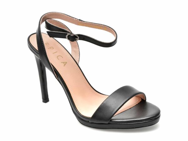 Sandale EPICA negre, 2K33UR1, din piele naturala