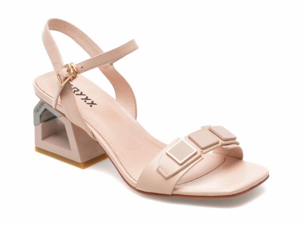 Sandale GRYXX nude, LD47RT1, din piele naturala