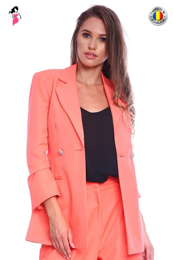 Sacou dama viu colorat cu croiala lejera
