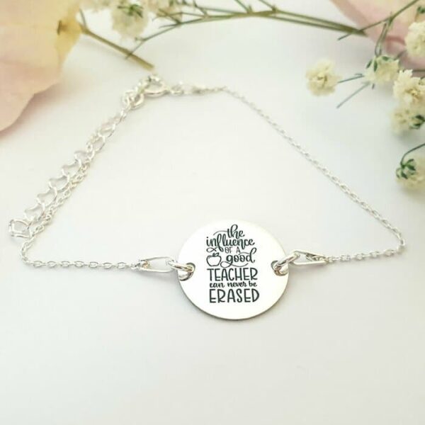 Bratara banut – Teacher influence – cu lantisor – Argint 925