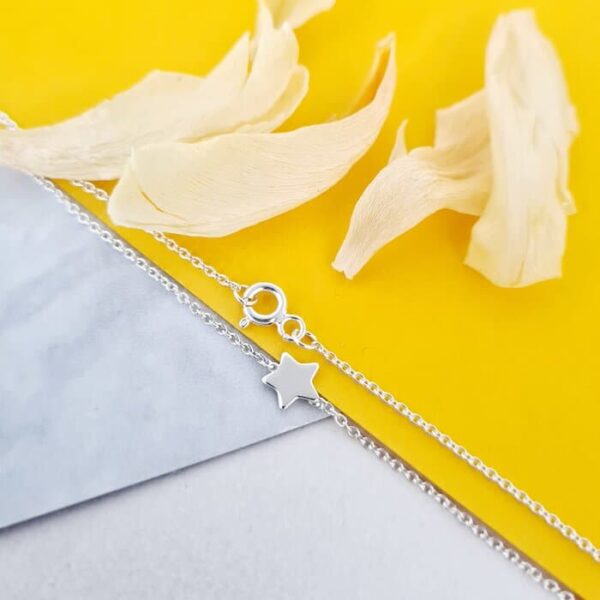 Bratara de picior – Visul unei nopti de vara – Element steluta – Argint 925 – Lantisor realizat pe marimi