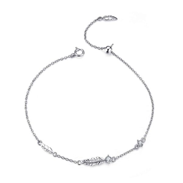 Bratara din argint Little Shiny Leaves