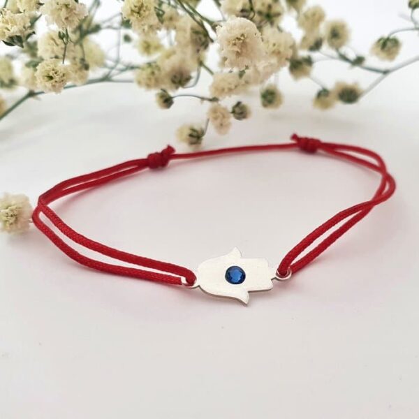 Bratara Mana Fatima – Argint 925 – cristal Swarovski – snur reglabil