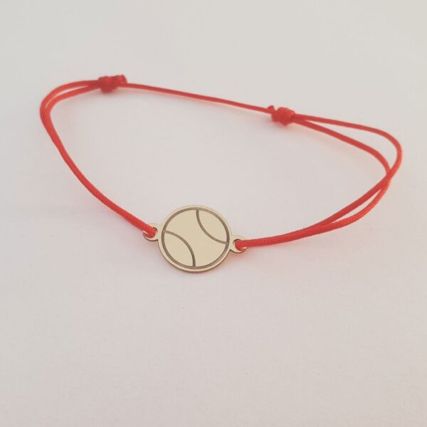 Bratara Minge de Tenis – Aur Galben 14k – snur reglabil