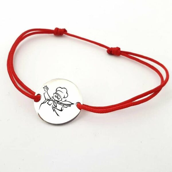 Bratara personalizata – Bucatar Master Chef – banut de 15 mm – Argint 925 – snur reglabil