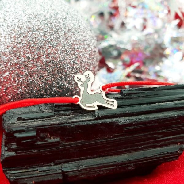 Bratara Craciun – Rudolf – Argint 925, snur reglabil diverse culori