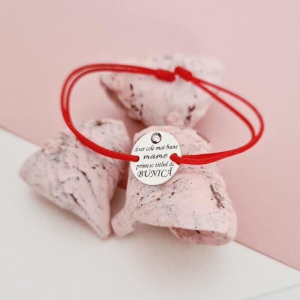 Bratara Titlul de Bunica – Argint 925 si Cristal Swarovski – Snur reglabil, diverse culori