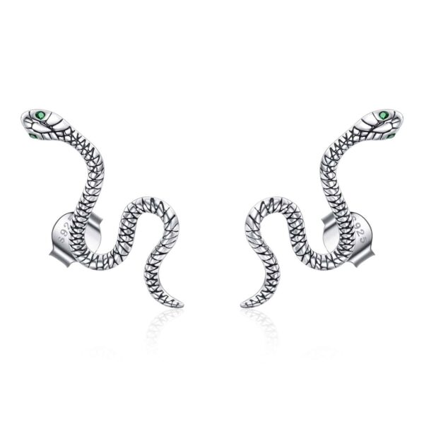 Cercei din argint Crystal Snake