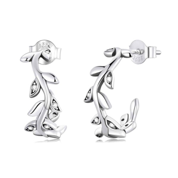 Cercei din argint Delicate Leafs