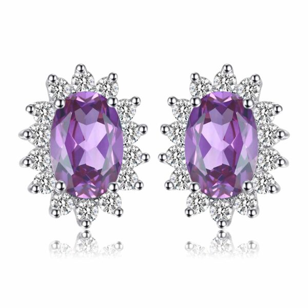 Cercei din argint Elegant Amethyst